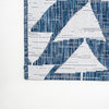 Andratx Modern Tribal Geometric Indoor/Outdoor, Ivory, Blue, 8x10