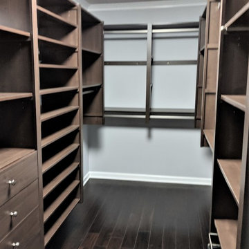 Sewell, NJ Espresso Walk-in closet