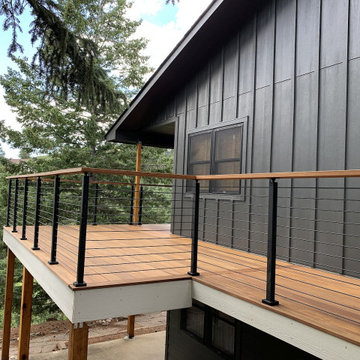 Cumaru Hardwood Deck with Custom Railing in Cascade