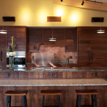 Walnut cabinets
