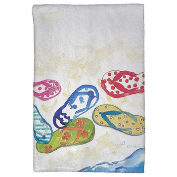 Six Flip Flops Kitchen Towel - Two Sets of Two (4 Total)