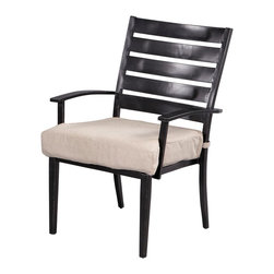 Marshall Patio Dining Chair with Textured Sand Cushions (2-Pack) - Products