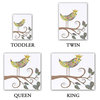 Bird Talk Twill Duvet Cover, Queen/Full Duvet 88"x88"