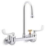 Kohler - Kohler Triton Bowe Sink Faucet, Polished Chrome - With a practical design and solid brass construction, Triton Bowe faucets are an exceptional value. This competitively priced Triton Bowe shelf-back sink faucet features two wristblade lever handles in Polished Chrome.