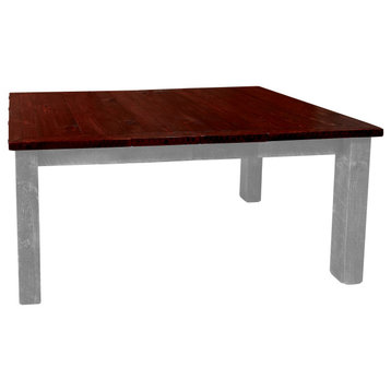 Barnwood Style Timber Peg Family Dining Table, Thunder White and Michael's Cherry, 36" X 72"