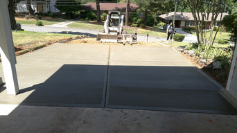 Driveway and sidewalk replacement with custom brick inlay