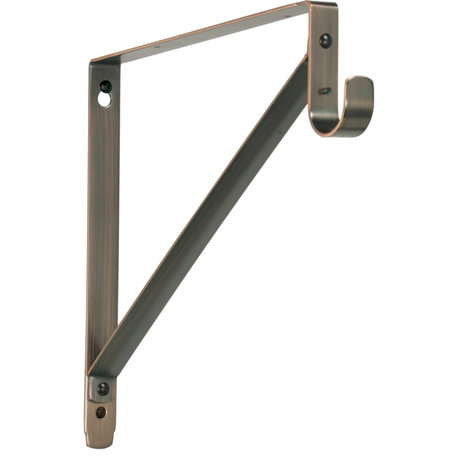 Lido Shelf & Rod Bracket  1-5/16" Tubing, Oil Rubbed Bronze