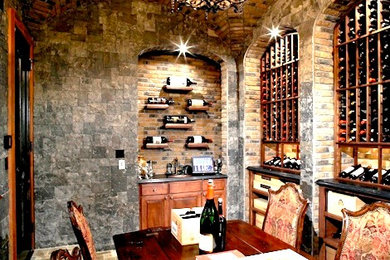 Elegant wine cellar photo in Houston