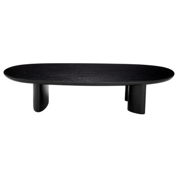 Scandi Oak Oval Coffee Table | Eichholtz Lindner, Black