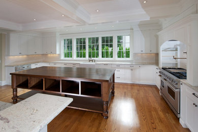 Elegant kitchen photo in Boston