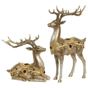 Mark Roberts 2020 Collection Elegant Deer 12" Assortment of 2 Figurines