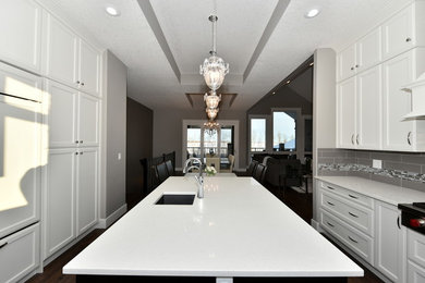 Huge trendy kitchen photo in Calgary