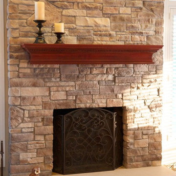 Stone Veneer Fireplaces