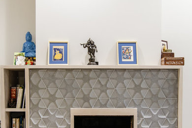 Transitional family room photo in New York