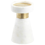 Zodax - Mannara 6" Tall Marble Pillar Candle Holder - Instantly add a touch of modern class to your space with this marble pillar candle holder. This beautiful candle holder is just the right size to serve as an accent piece anywhere in your home, including small spaces. Veins of different shades of gray marble give dimension to the smooth candle holder and make it easy to complement your existing decor, no matter your color palette. Use this marble candle holder as a functional item to display a candle that coordinates with your space, or show off the artistry by letting it stand on its own as a decorative piece.