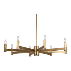 Robert Abbey - Robert Abbey Metallic Spoke and Wheel Regency Chandelier - Chandeliers