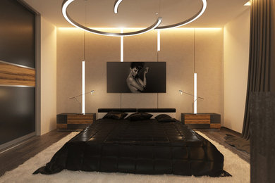 Design ideas for a modern bedroom in Moscow.