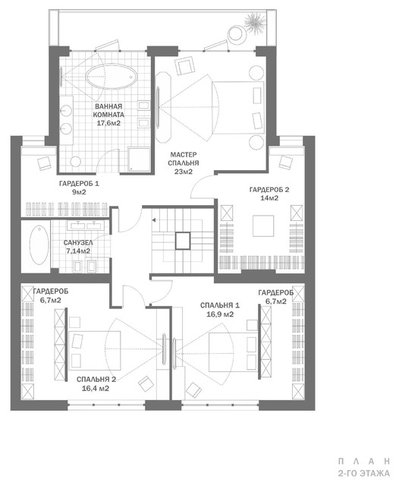 Современный План этажа by Snou Project