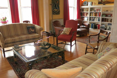 Living room - transitional living room idea in Boston