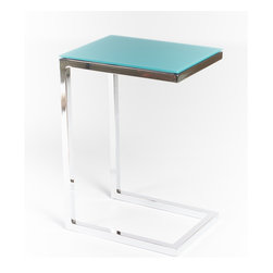Safari Cee Chrome Side Table | Turquoise Acid - Coffee Tables