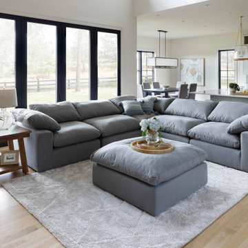 Compact Plush Sofa with Deep Cushions for Small Spaces