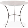 Palm Desert Round White Marble Dining Table