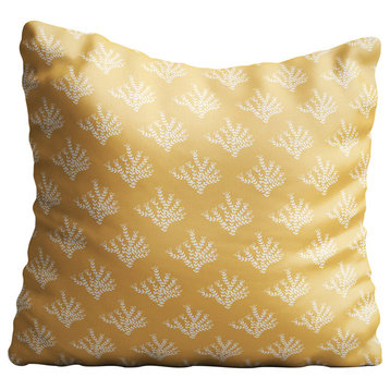 Good As Gold Leaves Pattern Throw Pillow Case