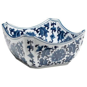Square Blue and White Bowl