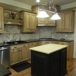 Natural Maple with Chocolate Glaze - Kitchen Islands And Kitchen Carts