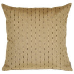 Pillow Decor Ltd. - Pillow Decor - Sunbrella Renata Hemp 20 x 20 Outdoor Pillow - Renata Hemp patterned outdoor fabric by Sunbrella. Warm and earthy toned neutral color scheme that softens up your wrought iron outdoor furniture. Mixes effortlessly with the other pillows in the series. A great hostess gift for the cottage!