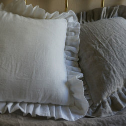Linen pillowcase-ruffles - Pillowcases And Shams