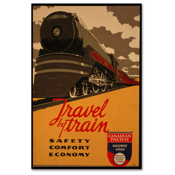 Vintage Apple Collection 'Travel By Train' Canvas Art, 22x32