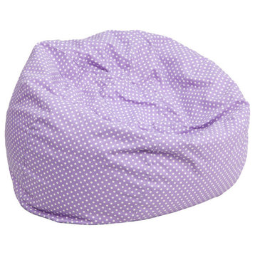 Flash Furniture Small Lavender Dot Kids Bean Bag Chair