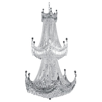 Artistry Lighting Corona Collection Hanging Crystal Chandelier 36x66, Chrome