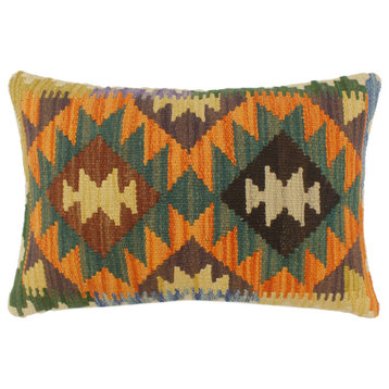 Turkish Rustic McManus Hand Woven Kilim Pillow