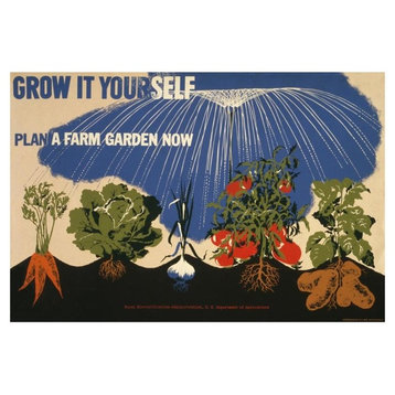 "Grow it yourself - Plan a farm garden now" Print by Herbert Bayer, 32"x22"