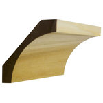 NewMouldings - EWCR40 Cove Crown Moulding Trim, 3/4" x 3-3/4", Poplar, 94" - Unfinished Solid Hardwood