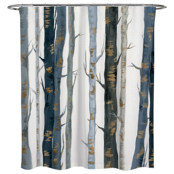 Oliver Gal "Behind the Woods" Shower Curtain, 71"x74"