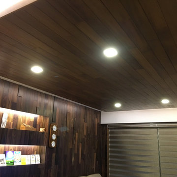 Flat African Teak Ceiling