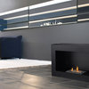 Black Freestanding Ventless Open Flame Ethanol Fireplace - Spectrum | Ignis