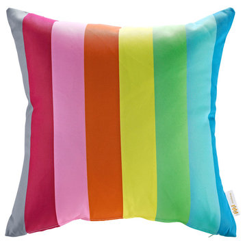 Modway Two Piece Outdoor Patio Pillow Set, Rainbow