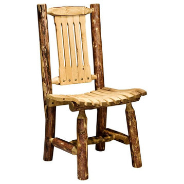 Montana Woodworks Glacier Country 18" Transitional Wood Patio Chair in Brown