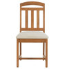 Linon Wiley Beechwood Side Chair Set of 2 in Brown
