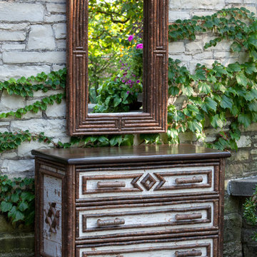 Rustic Mirror #5020, 3-Drawer Chest #2136 by La Lune Collection