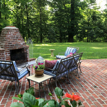 Cherry Hill Brick Patio with Fireplace