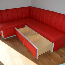 Kitchen Corner Bench Red - Dining Benches