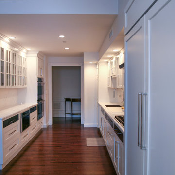 Modern White Condo Kitchen - Beacon Hill Boston, MA