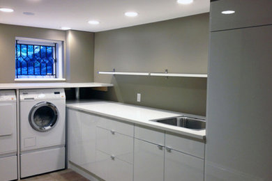 Inspiration for a laundry room remodel in Vancouver