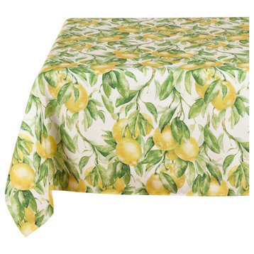 Printed Tablecloth With Lemon Design, 50"x70"