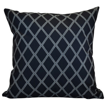 Decorative Outdoor Holiday Pillow, Navy Blue, 20"x20"